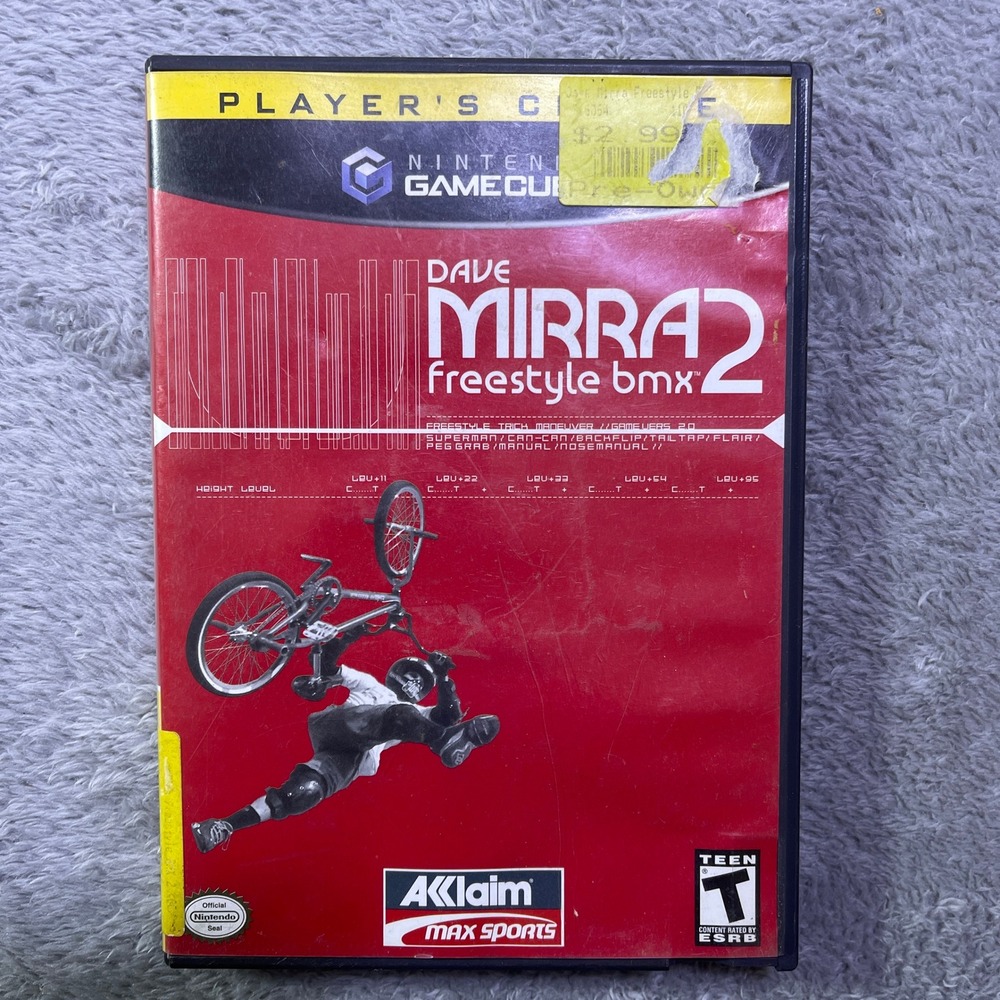 Dave Mirra Freestyle BMX 2‎ Nintendo GameCube Disc Manual Case